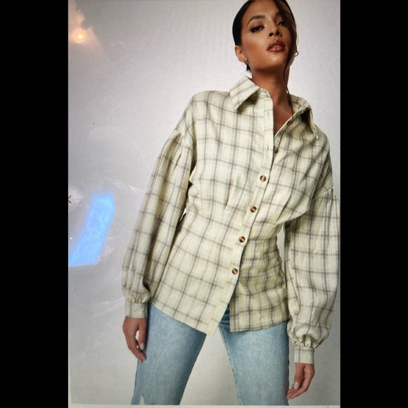 Women’s Green Plaid Corset - Picture 4 of 4